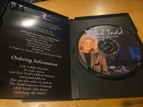PAUL TODD Live In Concert (2002) DVD St. John the Evangelist Church Naples, FL - Bild 3 von 3
