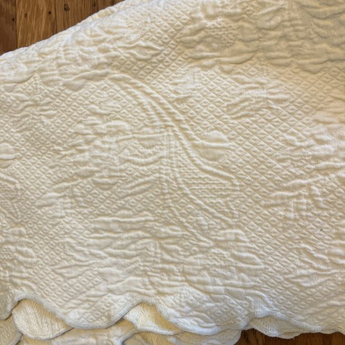 Vintage Company Store Portugal Matelasse Yellow Coverlet Cotton 72” X 82” Twin - Picture 3 of 7