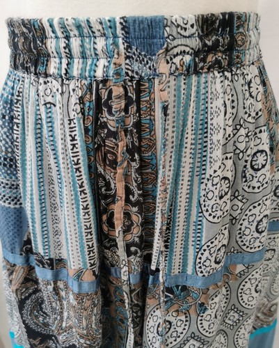 Cotton Breeze Damen Maxirock Gr. 12-14 Blau Mehrfarbig Gefüttert Elastischer Bund - Bild 14 von 19