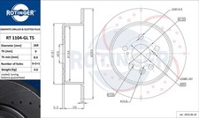 ROTINGER 2x Bremsscheibe Ø269 mm voll hinten für Lexus ES Toyota Camry Carina