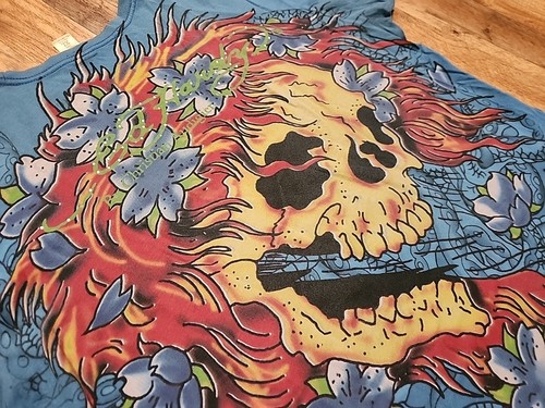 Vintage Ed Hardy by Christian Audigier T-Shirt Blau Tee Gr. XL 🔥selten kostenloser Versand - Bild 14 von 17