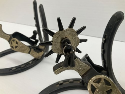 SPUR and HORSESHOE BOOKENDS St. Croix Forge Western Vintage - Picture 4 of 4