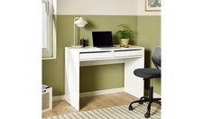 Pepper 2 Drawer Office Desk White Modern Home Office Furniture Workspace