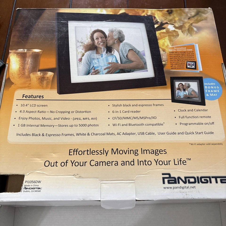 Pandigital 10” LCD Photo Frame Stores 5000 Images Simple Operation No PC Req - Image 4 of 4
