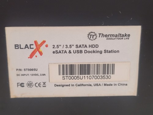 Thermaltake BlacX ST0005U 2.5”x3.5” eSATA & USB Hard Drive Docking Station - Afbeelding 8 van 15