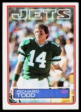 Richard Todd, 1983 Topps, #353, New York Jets,