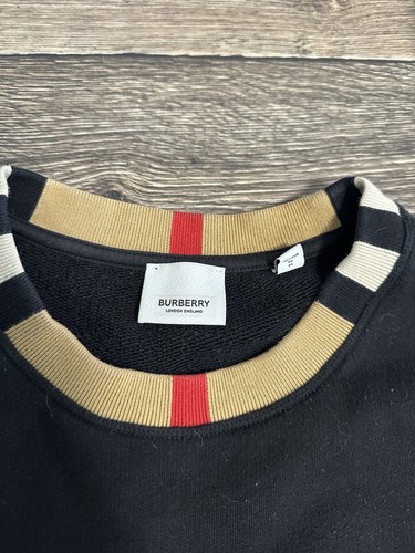 burberry Hombre Sudadera Cuello Cuadros Cuello Redondo Negro XL - Imagen 2 de 10