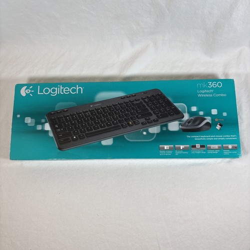 Logitech Wireless Combo MK360 – Includes Keyboard and Wireless Mouse NIB Sealed - 第 1/11 張圖片