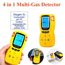 4 in 1 New Gas Detector Visual Safety Alarm Sensor Portable O₂ CO EX H2S 5000mAh