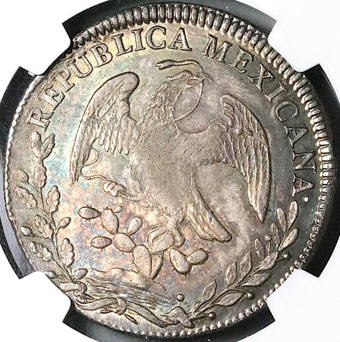 1834-Mo NGC MS 63 Mexico 8 Reales Cap Rays Rare Silver Coin POP 3/1 (24040804C) - Picture 4 of 6