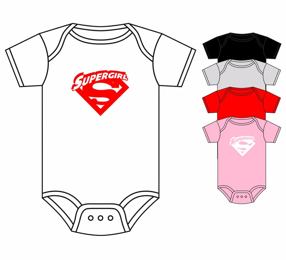SUPERGIRL BABYGROW DC COMICS WONDER WOMAN BATMAN VEST SUPERHERO 0-18 M NEW