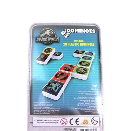 Jurassic World Dinosaur Dominoes Juego Parque Jurásico Nuevo 28 fichas de dominó de plástico - Imagen 6 de 7