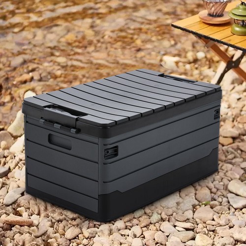 Outdoor Camping Storage Box Waterproof Bag Crate Car Trunk Organizer Chest Lid - Picture 8 of 16