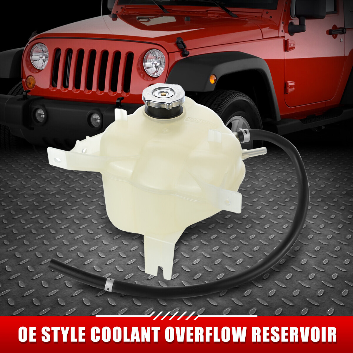 ДЛЯ 07-08 JEEP WRANGLER 3,8-литровый РЕЗЕРВУАР ДЛЯ ПЕРЕЛИВА ОХЛАЖДАЮЩЕЙ ЖИДКОСТИ В СТИЛЕ OE, БУТЫЛКА + КРЫШКА