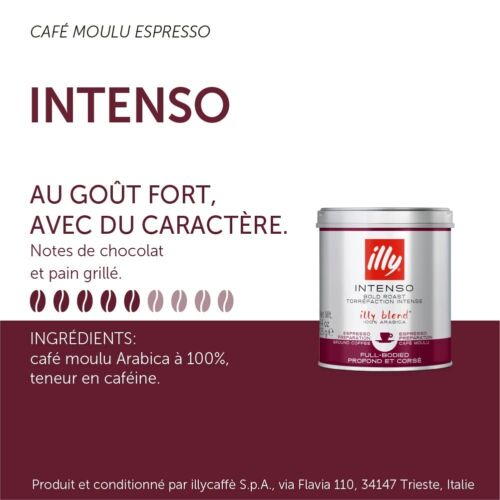 6 illy 4,4 Unzen Arabica Kaffee gemahlen Intenso Brasile 3 verschiedene Geschmacksrichtungen Packung Dosen - Bild 4 von 17