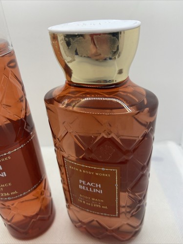 Bath & Body Works PEACH BELLINI Body Wash 10 fl oz & Peach Bellini Fine Mist New - Imagen 2 de 11