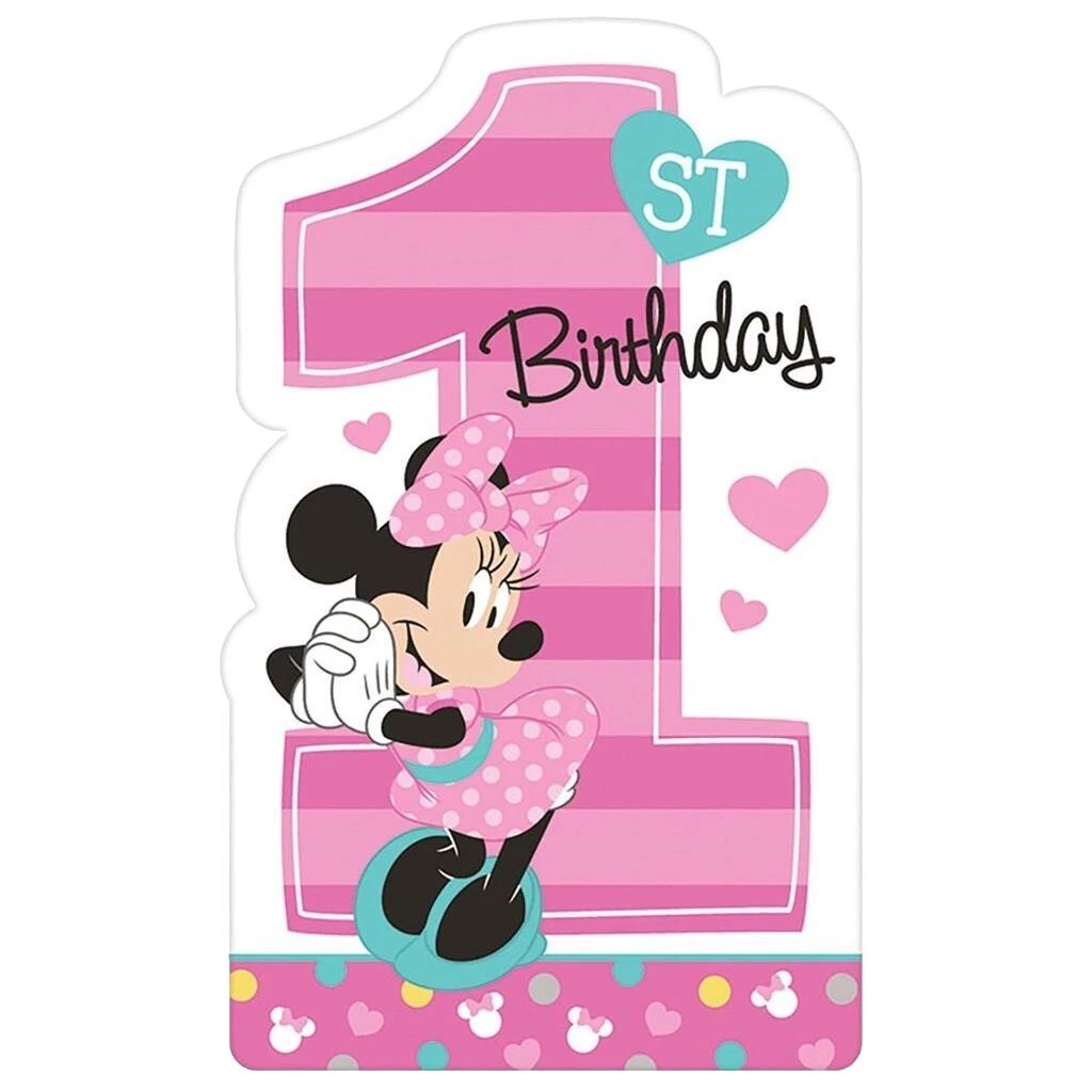 Invitaciones de felicitación de cumpleaños de Minnie Mouse
