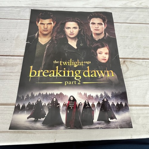 2013 The Twilight Saga Breaking Dawn Part 2 Movie Poster 17" x 13" TEARS DAMAGE - Afbeelding 1 van 6