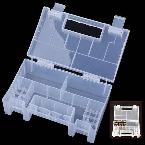 Multi-function Hard Plastic Battery Case Holder Storage Box for AA AAA Batter'IJ - Afbeelding 1 van 8