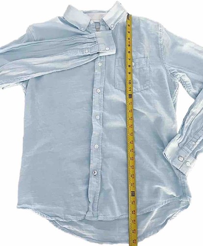 Weatherproof Vintage Men's Long Sleeve Twill Shirt M Crystal Blue Button Down - Picture 9 of 10