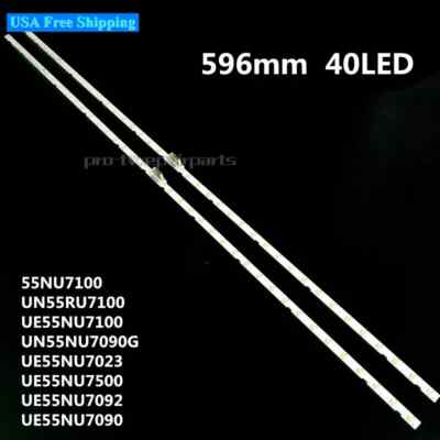 2pcs LED Strips for Samsung 55''TV UN55NU7100 UE55NU7400 UN55NU6900 AOT_55_NU7300