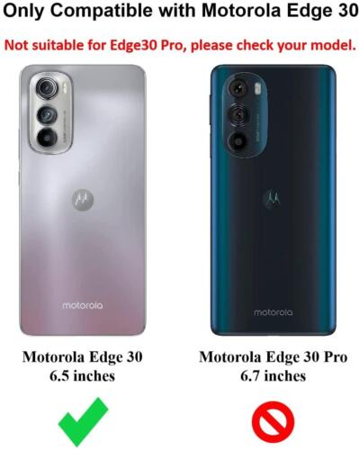 For Motorola Edge 30 5G Case, Leather Wallet Phone Cover + Screen Tempered Glass - Picture 2 of 21