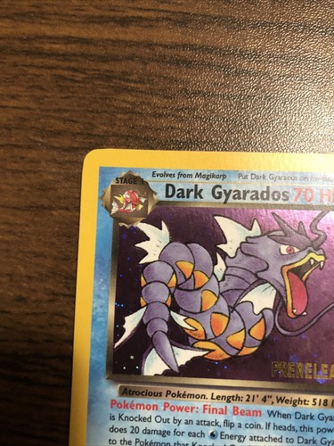Dark Gyarados Holo Prerelease Team Rocket Set 8/82 Pokemon Karte WotC 2000 - Bild 4 von 11
