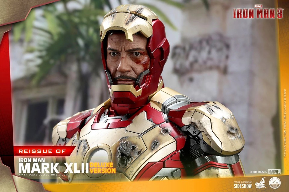 1/4 Quarter Scale Hot Toys Iron Man Mark XLII 42 QS008 Deluxe W/Fusion
