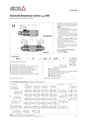 DHI-0714-X 28DC Atos Magnetwegeventil NG06 directional valve - Picture 4 of 7