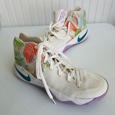 Nike Kyrie Irving 2 Easter White Hyper Jade Lilac 819583-105 Mens 11.5 Hi Tops