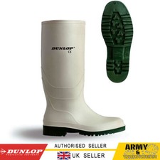Dunlop Mens White Waterproof Work Wellington Boot Rubber Pricemaster Standard CE