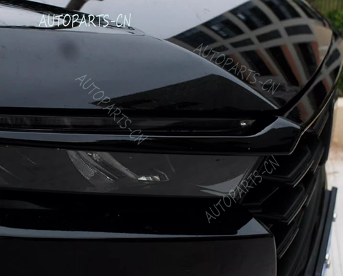 Black Front Engine Hood Grille Panel Cover Trim For Honda CRV CR-V 2023 2024 - Picture 8 of 23