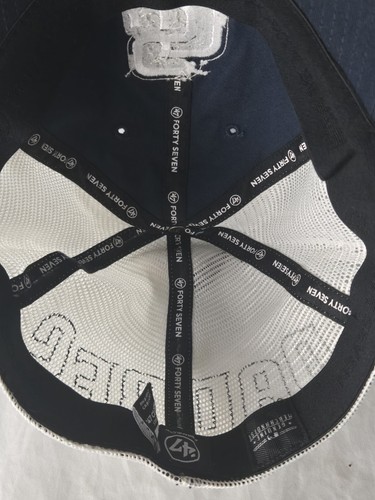 San Diego Padres 47' Brand Mesh Trucker Flex Fit Closer Blue White Hat SZ L/XL - Picture 8 of 9