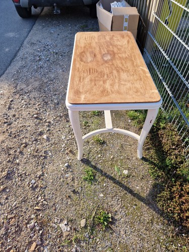 Couch-/ Wohnzimmertisch 50er / 60er Jahre gebraucht Vintage Shabby 109,5 x 55cm - Bild 6 von 8