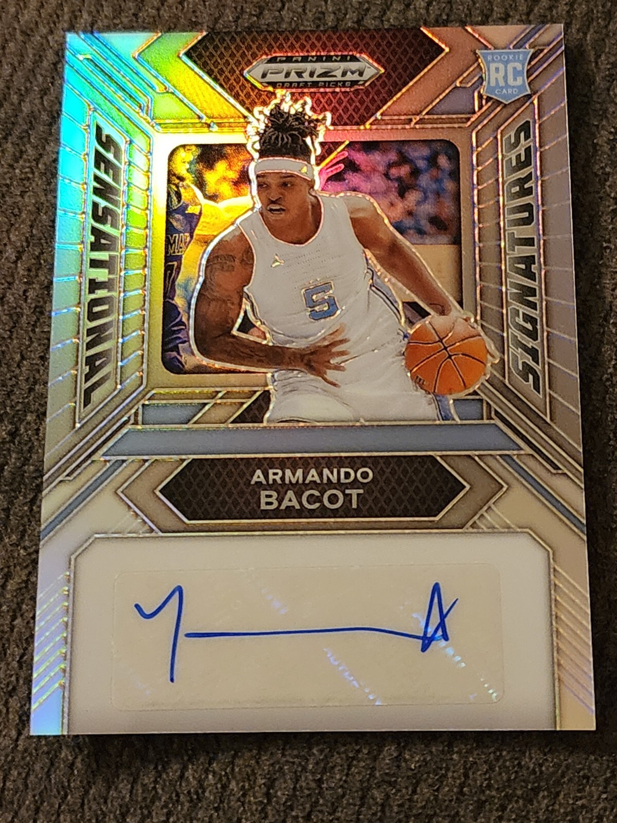 2024 Armando Bacot Prizm Draft Picks Sensational Signatures Silver #SS-AB