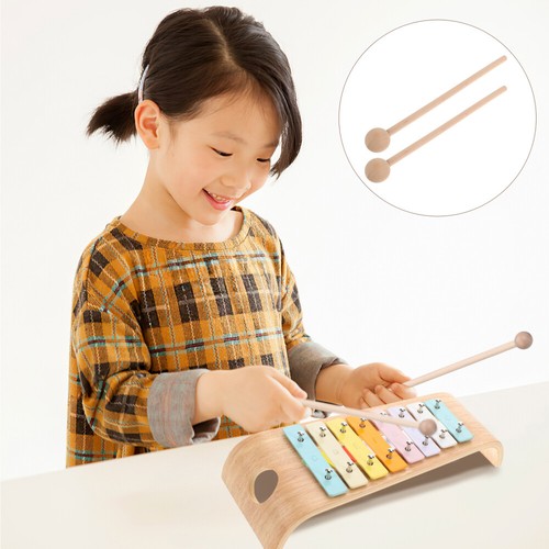 2 Pezzi Martello Xilofono Aiuto Didattico Baby Bell Kit Mazze Batteria Vuota - Foto 11 di 12