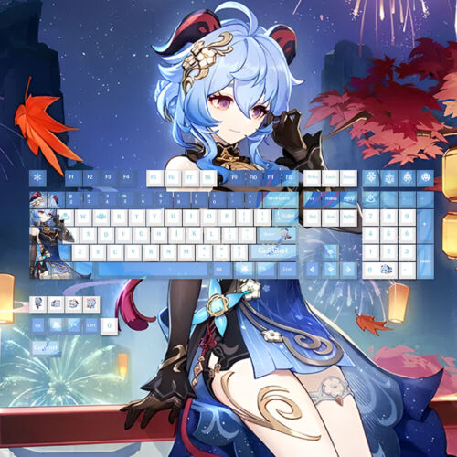 118 key Genshin Impact theme keycap PBT Ganyu Yae Miko Zhongli - Picture 3 of 44