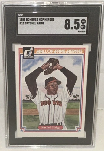 1983 Donruss HOF Hall of Fame Heroes #11 Satchel Paige SGC 8.5 St Louis Browns