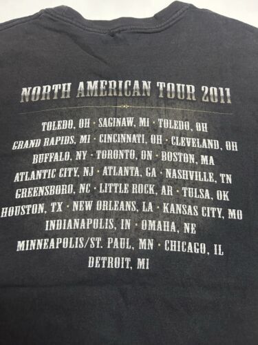 Bob Seger & Silver Bullet Band T-Shirt 2011 North American Tour Large FLAWS READ - Picture 3 of 8
