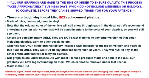 Graphics Decals Stickers For Arctic Cat Wildcat Sport XT 700 2014-2016 CRBNX G - Picture 2 of 2