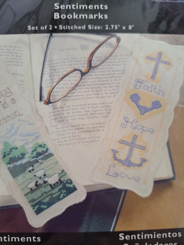 BUCILLA Sentiments Bookmarks 'Heirloom Collection CROSS STITCH SET KIT rare BNIP - Image 2 of 4