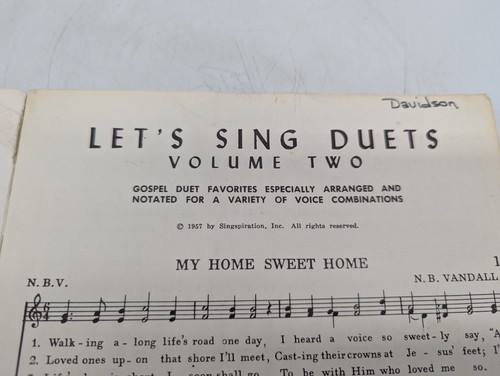 Vtg Sheet Music Lot Gospel Duets Low Voice Solos Let's Sing Duets Treble Trios - Picture 16 of 17