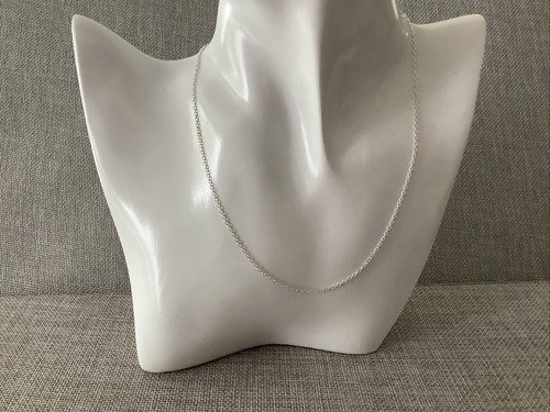 Neu 925 Sterlingsilber kleine kleine Rolo runde Gliederkette Halskette 16" - Bild 5 von 7