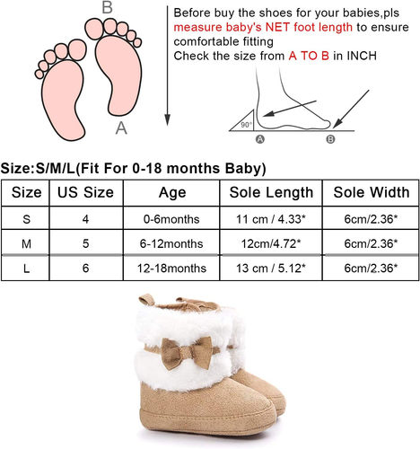 Prewalker Toddler Boots Premium Soft Anti-Slip Sole Warm Winter Boots for Infant - Picture 2 of 12