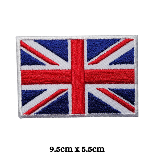 Chaqueta de motociclista Union Jack Flag, jeans, ropa de hierro a coser parche bordado - Imagen 3 de 17