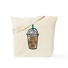 CafePress Coffee Makes Me Happy Tote Bag (14544146)