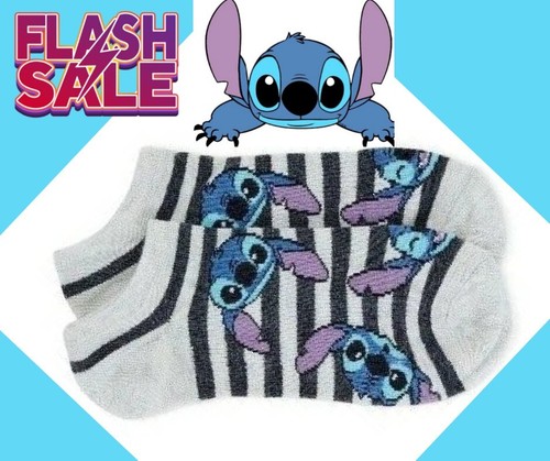 Stitch Disney No-Show SIZE 4-10 Socks 1 Pair NEW COLOR GRAY - Picture 5 of 9