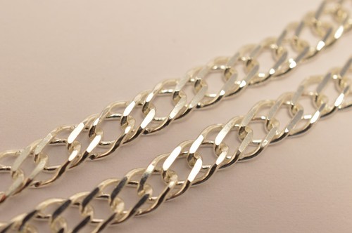 Taxco 925 Sterling Silver 5mm Double Curb Chain Necklaces 60cm-70cm, 23.6"-27.6" - Picture 3 of 12