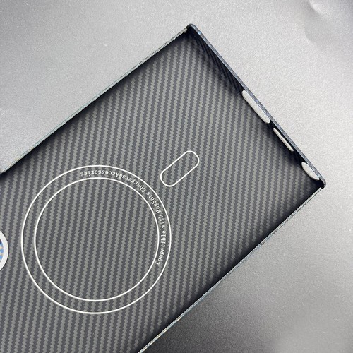 Coque Magsafe Magnétique en Fibre de Carbone Aramide pour Samsung Galaxy S24 Ultra/S24/S24+ - Photo 50 sur 91