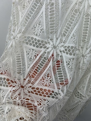 J. Valdi Swim Cover Up Womens XL Sheer Dress Ivory Lace Lightweight Vacation - Picture 6 of 8